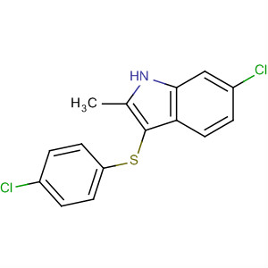 6-Chloro-3-[(4-chlorophenyl)thio]-2-methyl-1h-indole Structure,628736-25-4Structure