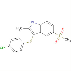 3-[(4-Chlorophenyl)thio]-2-methyl-5-(methylsulfonyl)-1h-indole Structure,628736-31-2Structure