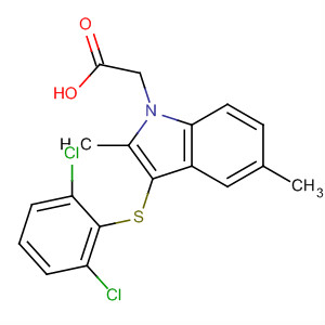 3-[(2,6-Dichlorophenyl)thio]-2,5-dimethyl-1h-indole-1-acetic acid Structure,628736-81-2Structure