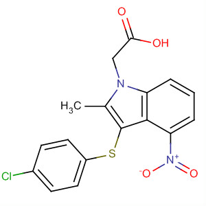 3-[(4-Chlorophenyl)thio]-2-methyl-4-nitro-1h-indole-1-acetic acid Structure,628737-11-1Structure