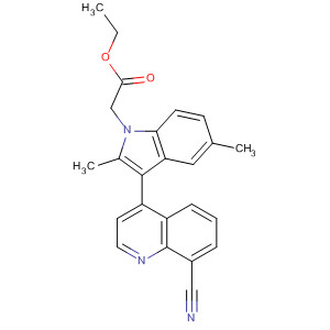 3-(8-Cyano-4-quinolinyl)-2,5-dimethyl-1h-indole-1-acetic acid ethyl ester Structure,629644-54-8Structure