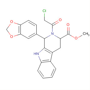 (1S,3S)-1-(1,3-苯并二氧雜環(huán)戊烯l-5-基)-2-(2-氯乙?；?-2,3,4,9-四氫-1H-吡啶并[3,4-b]吲哚-3-羧酸甲酯結(jié)構(gòu)式_629652-42-2結(jié)構(gòu)式