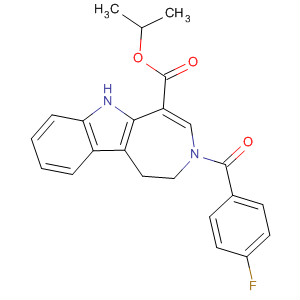 3-(4-氟苯甲?；?-1,2,3,6-四氫氮雜革并[4,5-b]吲哚-5-羧酸異丙酯結(jié)構(gòu)式_629659-70-7結(jié)構(gòu)式