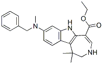 Azepino[4,5-b]indole-5-carboxylic acid, 1,2,3,6-tetrahydro-1,1-dimethyl-8-[methyl(phenylmethyl)amino]-, ethyl ester Structure,629662-64-2Structure