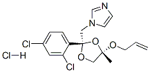 順式-1-[[4-(烯丙氧基)甲基-2-(2,4-二氯苯基)-1,3-二氧雜烷-2-基]甲基]-1H-咪唑鹽酸鹽結(jié)構(gòu)式_62973-77-7結(jié)構(gòu)式