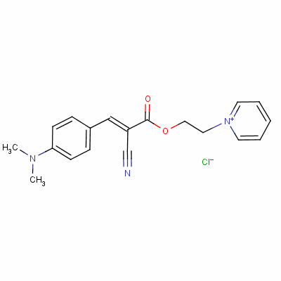 1-[2-[[2-Cyano-3-[4-(dimethylamino)phenyl]-1-oxoallyl]oxy]ethyl]pyridinium chloride Structure,62984-74-1Structure