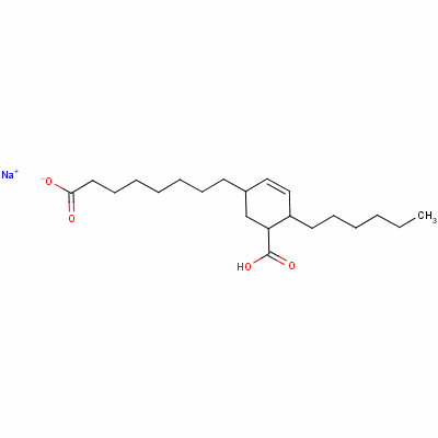 5-羧基-4-己基環(huán)己-2-烯-1-辛酸鈉結(jié)構(gòu)式_63082-99-5結(jié)構(gòu)式