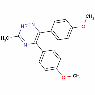 5,6-Bis(4-methoxyphenyl)-3-methyl-1,2,4-triazine Structure,63119-27-7Structure