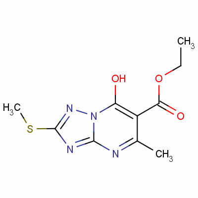 Ethyl 7-hydroxy-5-methyl-2(methylthio)-1,2,4-triazolo[1,5-a]pyrimidine-6-carboxylate Structure,63123-21-7Structure