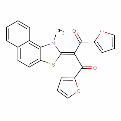 1,3-Di-2-furyl-2-(1-methylnaphtho[1,2-d]thiazol-2(1h)-ylidene)propane-1,3-dione Structure,63149-07-5Structure