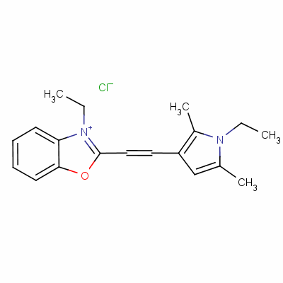 3-Ethyl-2-[2-(1-ethyl-2,5-dimethyl-1h-pyrrol-3-yl)vinyl]benzoxazolium chloride Structure,63149-22-4Structure