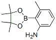 Benzenamine, 3-methyl-2-(4,4,5,5-tetramethyl-1,3,2-dioxaborolan-2-yl)- Structure,631909-35-8Structure