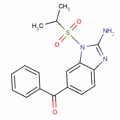 2-Amino-6-benzoyl-1-[(isopropyl)sulphonyl ]-1h-benzimidazole Structure,63197-61-5Structure