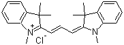 2-[3-(1,3-Dihydro-1,3,3-trimethyl-2h-indol-2-ylidene)prop-1-enyl]-1,3,3-trimethyl-3h-indolium chloride Structure,6320-14-5Structure