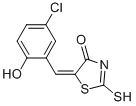 (5E)-5-(5-Chloro-2-hydroxybenzylidene)-2-mercapto-1,3-thiazol-4(5H)-one Structure,6320-49-6Structure