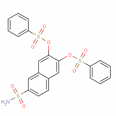 6,7-Bis[(phenylsulphonyl)oxy]naphthalene-2-sulphonamide Structure,63217-38-9Structure