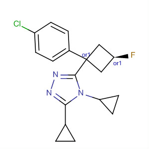 3-[1-(4-Chlorophenyl)-trans-3-fluorocyclobutyl]-4,5-dicyclopropyl-r-4h-1,2,4-triazole anhydrate Structure,633317-53-0Structure