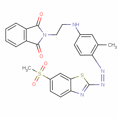 N-[2-[[3-methyl-4-[[6-(methylsulphonyl)benzothiazol-2-yl ]azo]phenyl ]amino]ethyl ]phthalimide Structure,63467-13-0Structure