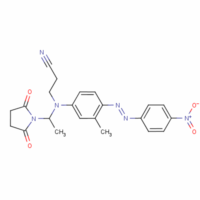 3-[[1-(2,5-Dioxopyrrolidin-1-yl)ethyl][3-methyl-4-[(4-nitrophenyl)azo]phenyl]amino]propiononitrile Structure,63467-16-3Structure