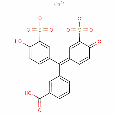 3-[(4-羥基-3-磺酸基苯基)(4-氧代-3-磺酸基-2,5-環(huán)己二烯-1-亞基)甲基]苯甲酸氫鈣結(jié)構(gòu)式_63494-80-4結(jié)構(gòu)式