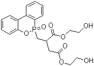 Bis(2-hydroxyethyl)(6h-dibenz[c,e][1,2]oxaphosphorin-6-ylmethyl)succinate p-oxide Structure,63562-34-5Structure