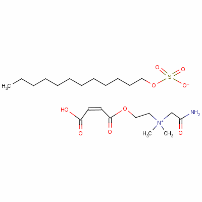 (Z)-(2-氨基-2-氧代乙基)[2-[(3-羧基-1-氧代烯丙基)氧基]乙基]二甲基銨十二烷基硫酸酯鹽結(jié)構(gòu)式_63654-52-4結(jié)構(gòu)式