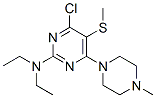 4-Chloro-2-diethylamino-6-(4-methylpiperazino)-5-(methylthio)pyrimidine Structure,63673-37-0Structure