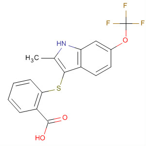 2-(2-Methyl-6-(trifluoromethoxy)-1h-indol-3-ylthio)benzoic acid Structure,637042-30-9Structure