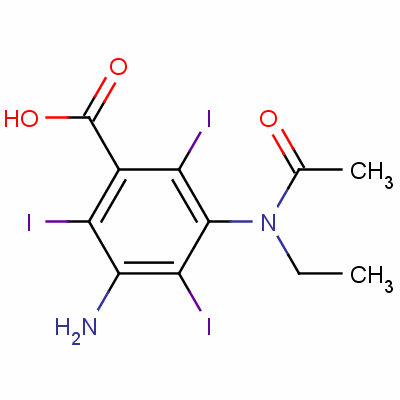 3-(Acetylethylamino)-5-amino-2,4,6-triiodobenzoic acid Structure,63881-24-3Structure