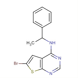 (6-Bromo-thieno[2,3-d]pyrimidin-4-yl)-(1-phenyl-ethyl)-amine Structure,63895-62-5Structure