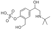 2-(Hydroxymethyl)-4-{1-hydroxy-2-[(2-methyl-2-propanyl)amino]ethyl}phenyl hydrogen sulfate Structure,63908-03-2Structure