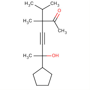 6-Cyclopentyl-6-hydroxy-3-methyl-3-isopropyl-4-heptyn-2-one Structure,63922-47-4Structure