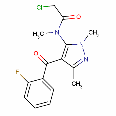 2-Chloro-n-[4-(2-fluorobenzoyl)-1,3-dimethyl-1h-pyrazol-5-yl ]-n-methylacetamide Structure,63960-71-4Structure