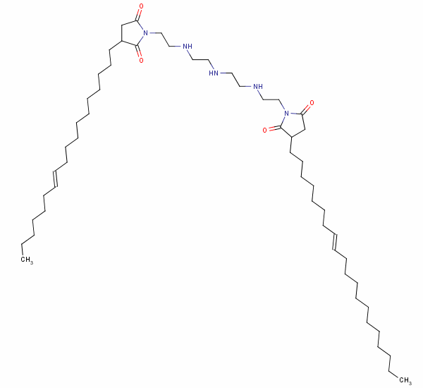 1-[2-[[2-[[2-[[2-[3-(二十烷基)-2,5-二氧代-1-吡咯烷基]乙基]氨基]乙基]氨基]乙基]氨基]乙基]-3-(十八烷基)吡咯烷-2,5-二酮結(jié)構(gòu)式_64051-48-5結(jié)構(gòu)式