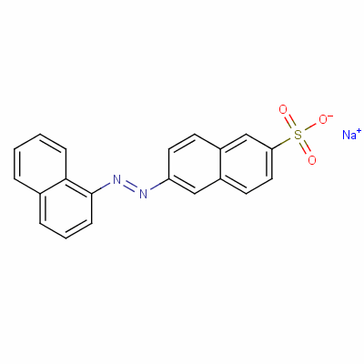 2-Naphthalenesulfonic acid, 6-(1-naphthalenylazo)-, sodium salt Structure,6407-85-8Structure