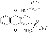 2-Anthracenesulfonic acid, 1-amino-9,10-dihydro-9,10-dioxo-4-(phenylamino)-, monosodium salt Structure,6408-78-2Structure