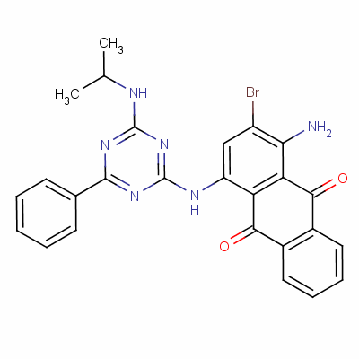 1-Amino-2-bromo-4-[[4-[(1-methylethyl)amino]-6-phenyl-1,3,5-triazin-2-yl]amino]anthraquinone Structure,64086-95-9Structure