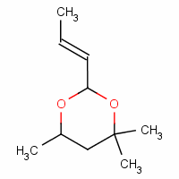 1,3-Dioxane, 4,4,6-trimethyl-2-(1-propenyl)- Structure,6413-74-7Structure