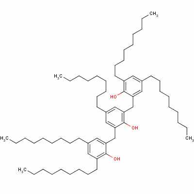 Alpha,alpha’-bis(2-hydroxy-3,5-dinonylphenyl)-4-nonyl-2,6-xylenol Structure,64131-28-8Structure