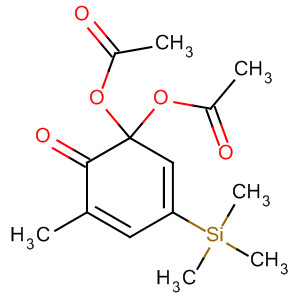 Diacetic acid 5-methyl-6-oxo-3-(trimethylsilyl)-2,4-cyclohexadien-1-ylidene ester Structure,64248-48-2Structure