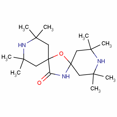 2,2,4,4,10,10,12,12-八甲基-7-噁-3,11,14-三氮雜二螺[5.1.5.2]十五烷-15-酮結(jié)構(gòu)式_64338-17-6結(jié)構(gòu)式