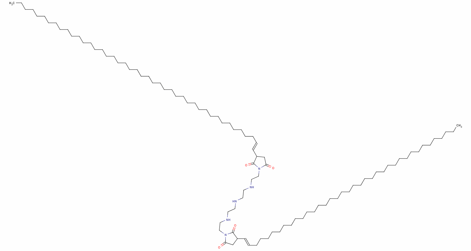 1-[2-[[2-[[2-[[2-[2,5-Dioxo-3-(tetratetracontenyl)-1-pyrrolidinyl]ethyl]amino]ethyl]amino]ethyl]amino]ethyl]-3-(octatriacontenyl)pyrrolidine-2,5-dione Structure,64347-03-1Structure