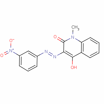 2(1H)-quinolinone, 4-hydroxy-1-methyl-3-[(3-nitrophenyl)azo]- Structure,6439-53-8Structure