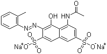 2,7-Naphthalenedisulfonic acid, 5-(acetylamino)-4-hydroxy-3-[(2-methylphenyl)azo]-, disodium salt Structure,6441-93-6Structure