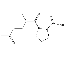 (2S)-1-(3-Acetylthio-2-methyl-1-oxopropyl)-L-proline Structure,64838-55-7Structure