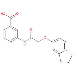 3-(2-(2,3-Dihydro-1h-inden-5-yloxy)acetamido)benzoic acid Structure,649773-70-6Structure