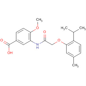 3-(2-(2-Isopropyl-5-methylphenoxy)acetamido)-4-methoxybenzoic acid Structure,649773-92-2Structure