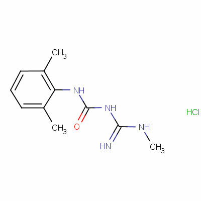 1-(2,6-Dimethylphenyl)-3-[imino(methylamino)methyl]uronium chloride Structure,65009-35-0Structure