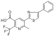 6-Methyl-5-(4-phenyl-1,3-thiazol-2-yl)-2-(trifluoromethyl)nicotinicacid Structure,651004-85-2Structure