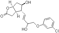 (3AR,4R,5R,6AS)-4-[(1E)-4-(3-氯苯氧基)-3-羥基-1-丁烯基]六氫-5-羥基-2H-環(huán)戊并[B]呋喃-2-酮結(jié)構(gòu)式_652152-39-1結(jié)構(gòu)式